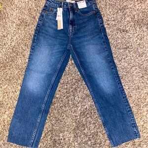 Topshop high waisted straight leg jeans